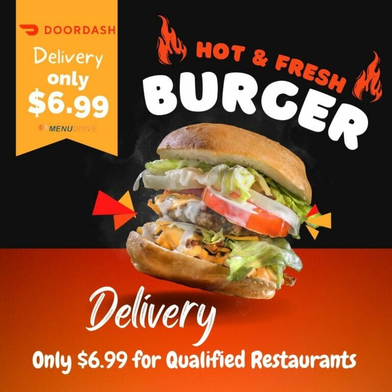 Doordash Delivery Burger