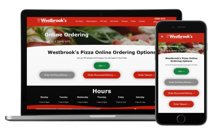 Online Ordering Options Pizza